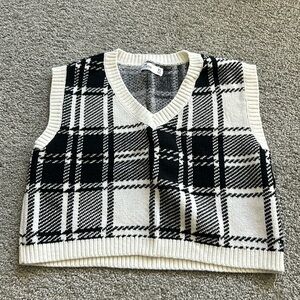 Hollister plaid sweater vest